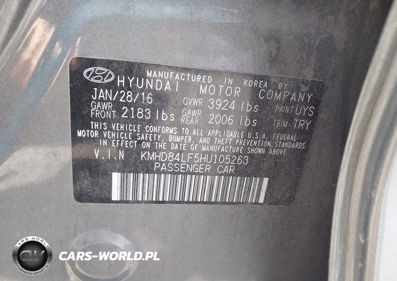 2017 Hyundai Elantra Limited VIN:KMHD84LF5HU105263 - 9