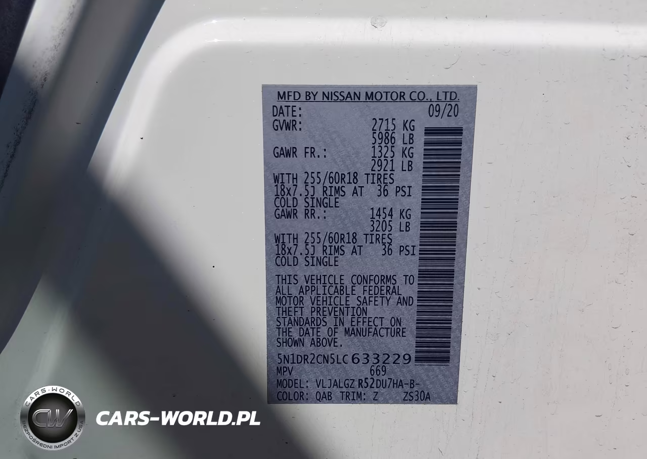 2020 Nissan Pathfinder Sl 2Wd VIN:5N1DR2CN5LC633229 - 9
