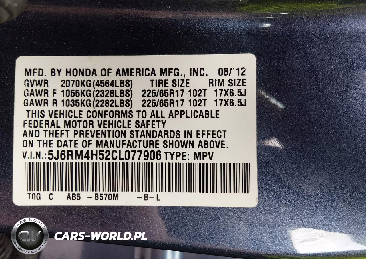 2012 Honda Cr-V Ex VIN:5J6RM4H52CL077906 - 9