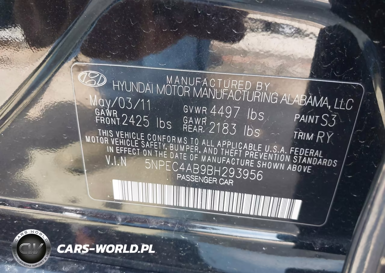 2011 Hyundai Sonata Limited 2.0T VIN:5NPEC4AB9BH293956 - 9