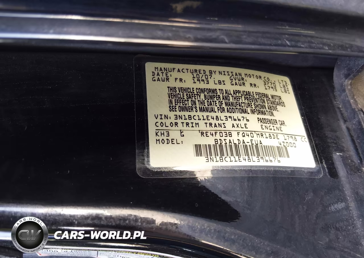 2008 Nissan Versa 1.8 S VIN:3N1BC11E48L396676 - 9