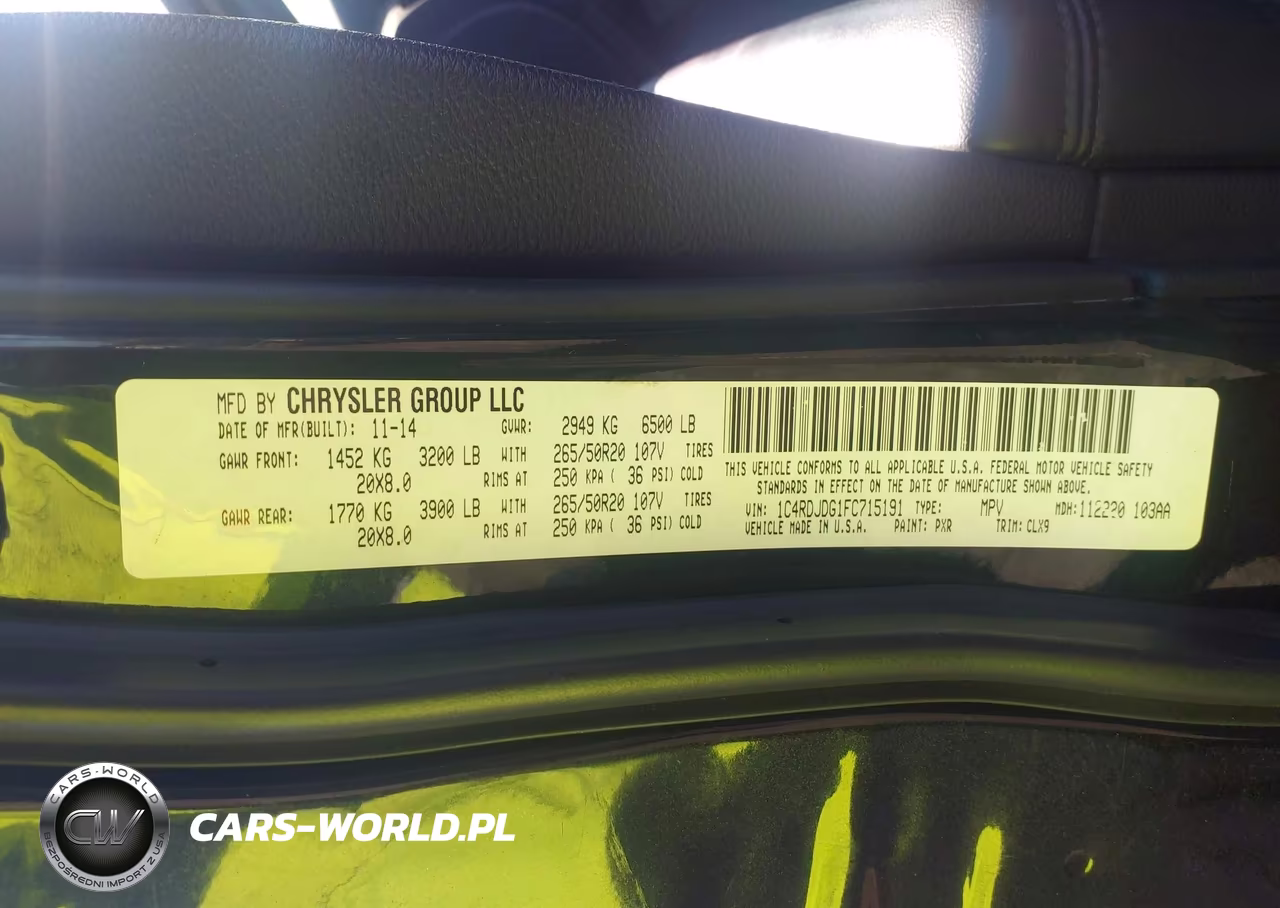 2015 Dodge Durango Limited VIN:1C4RDJDG1FC715191 - 9
