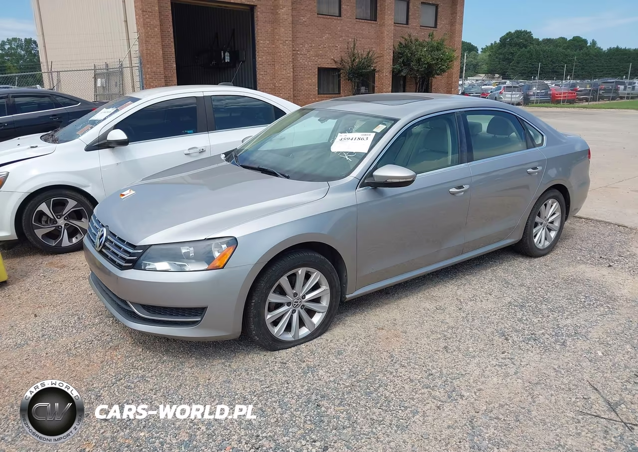 2012 Volkswagen Passat 2.0L Tdi Se VIN:1VWBN7A3XCC074263 - 2