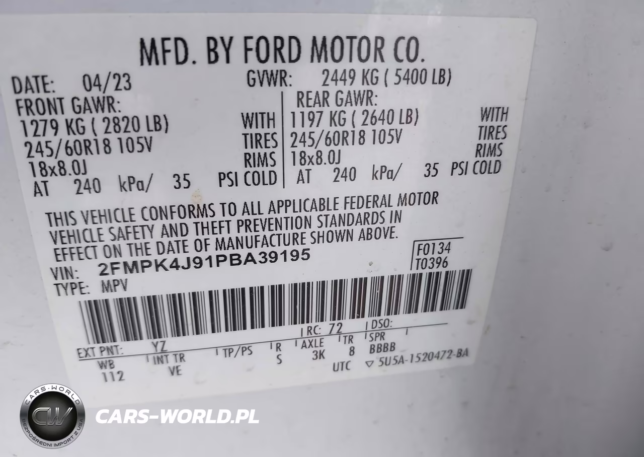 2023 Ford Edge Sel VIN:2FMPK4J91PBA39195 - 9