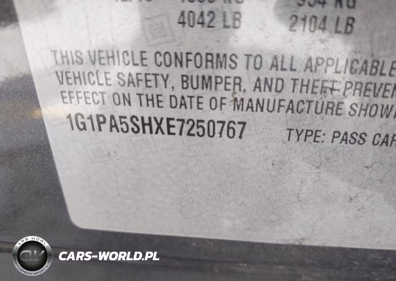 2014 Chevrolet Cruze Ls Auto VIN:1G1PA5SHXE7250767 - 9