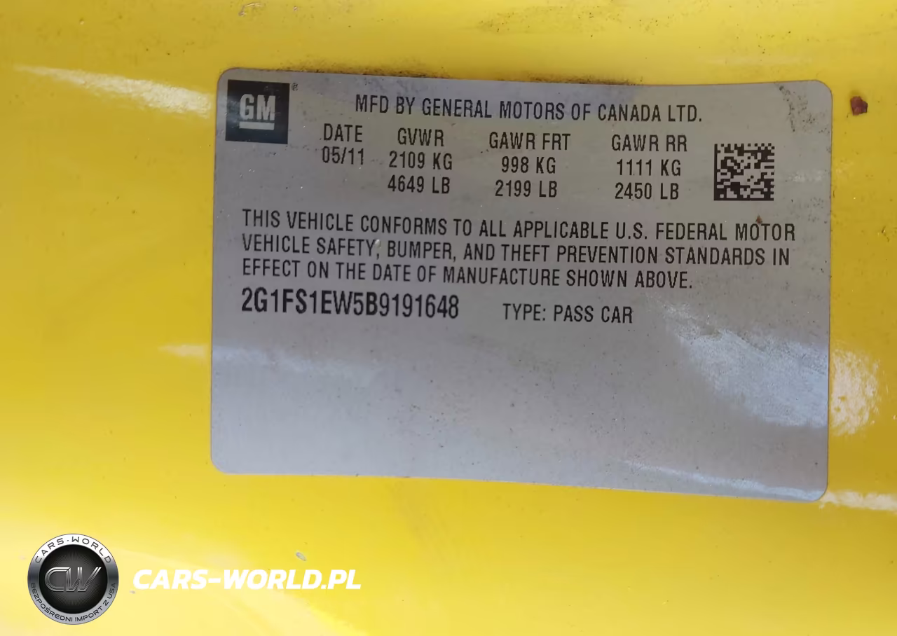2011 Chevrolet Camaro 1Ss VIN:2G1FS1EW5B9191648 - 9