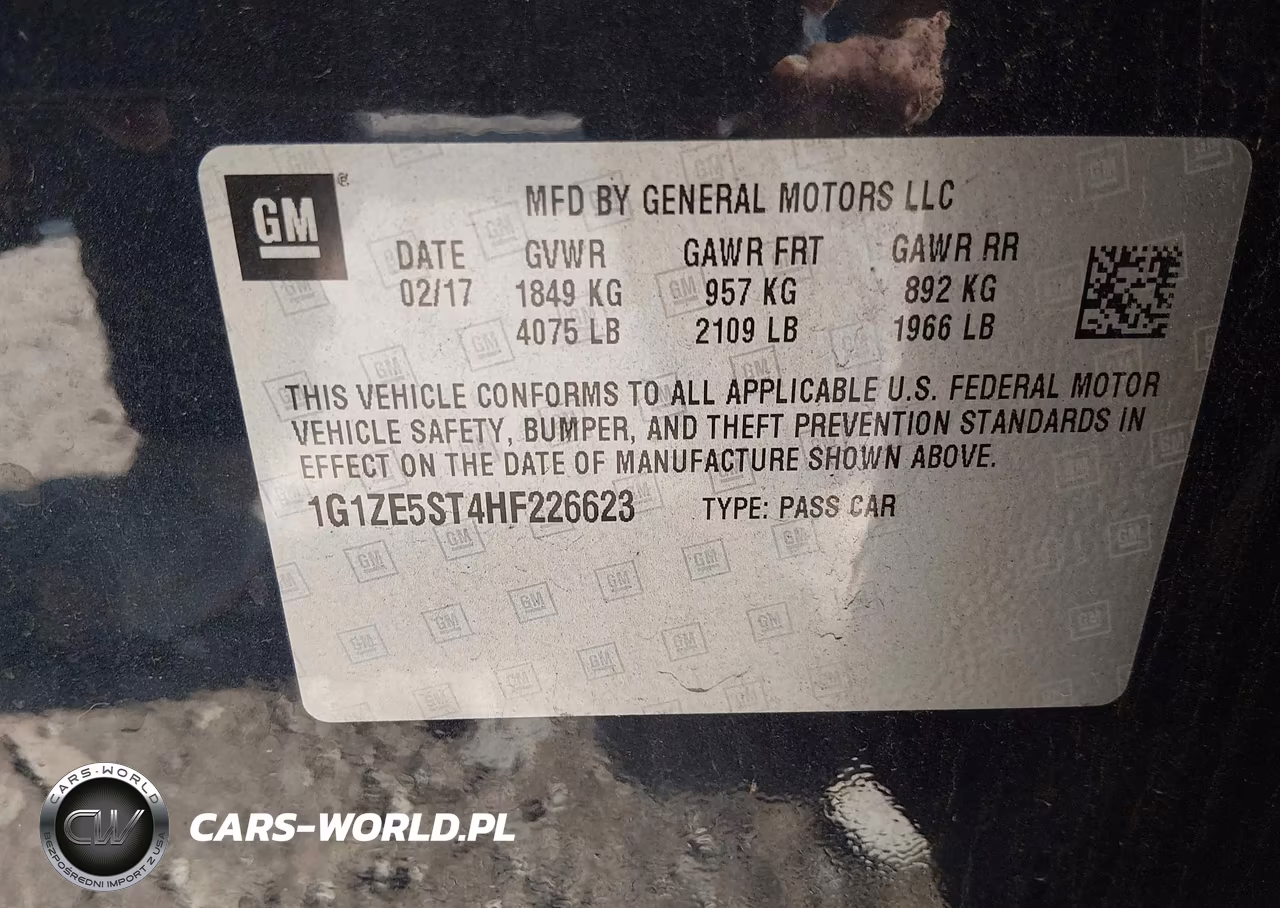 2017 Chevrolet Malibu 1Lt VIN:1G1ZE5ST4HF226623 - 9