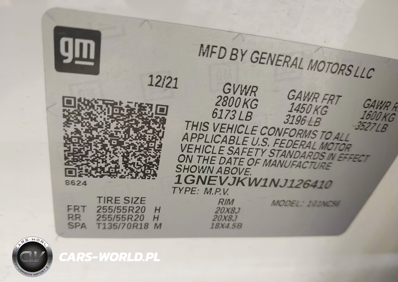 2022 Chevrolet Traverse Awd Rs VIN:1GNEVJKW1NJ126410 - 9