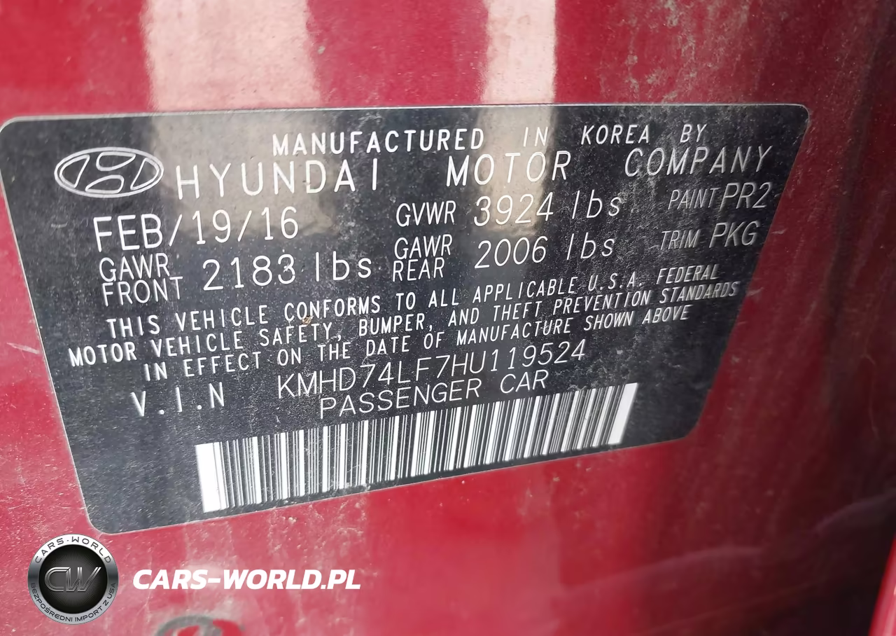 2017 Hyundai Elantra Se VIN:KMHD74LF7HU119524 - 9