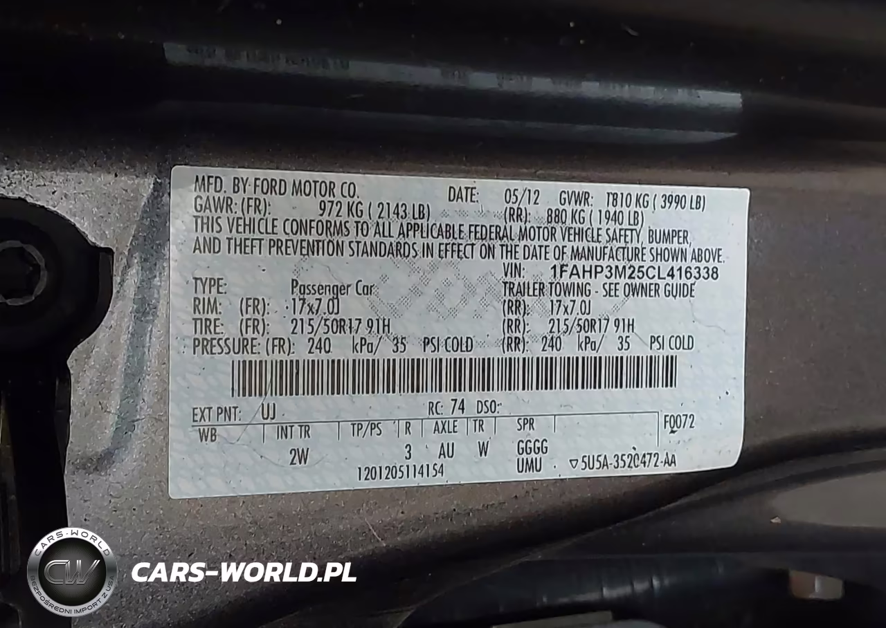 2012 Ford Focus Sel VIN:1FAHP3M25CL416338 - 9