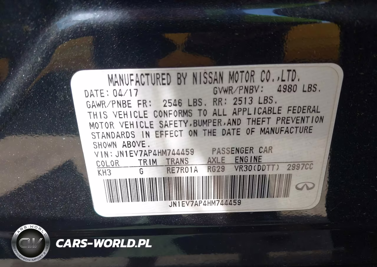 2017 Infiniti Q50 3.0T Premium VIN:JN1EV7AP4HM744459 - 9
