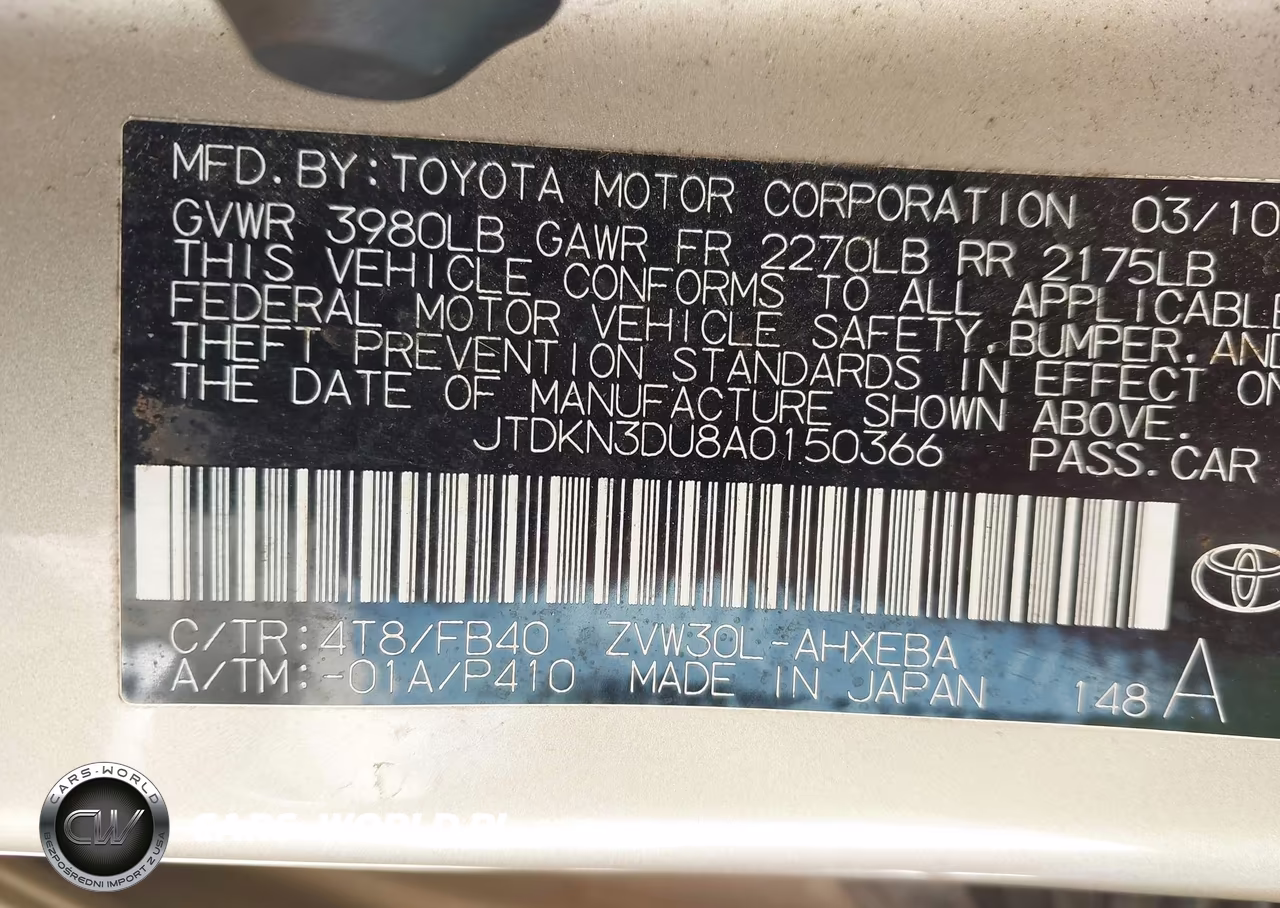 2010 Toyota Prius Iii VIN:JTDKN3DU8A0150366 - 9