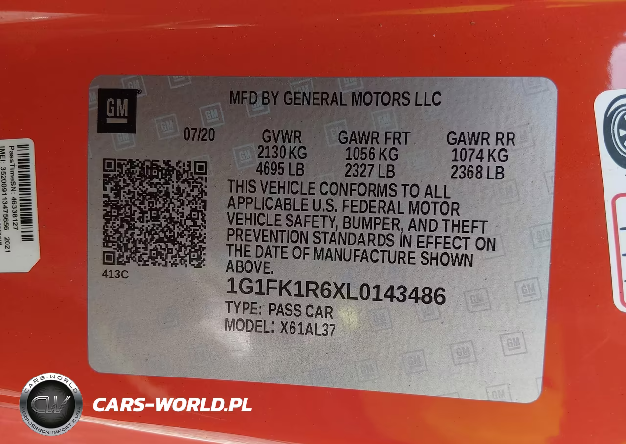 2020 Chevrolet Camaro Rwd Zl1 VIN:1G1FK1R6XL0143486 - 9