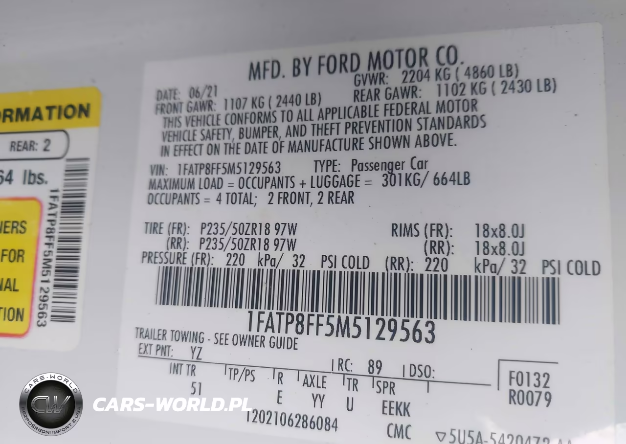 2021 Ford Mustang Gt Premium VIN:1FATP8FF5M5129563 - 9