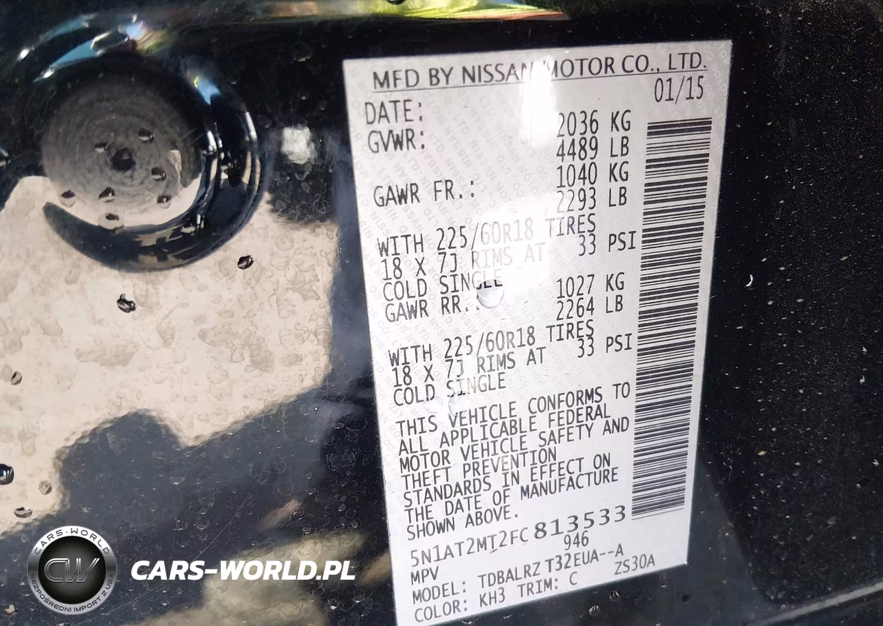 2015 Nissan Rogue Sl VIN:5N1AT2MT2FC813533 - 9