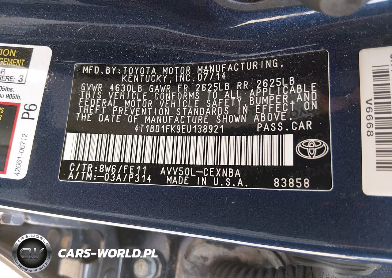 2014 Toyota Camry Hybrid Le VIN:4T1BD1FK9EU138921 - 9