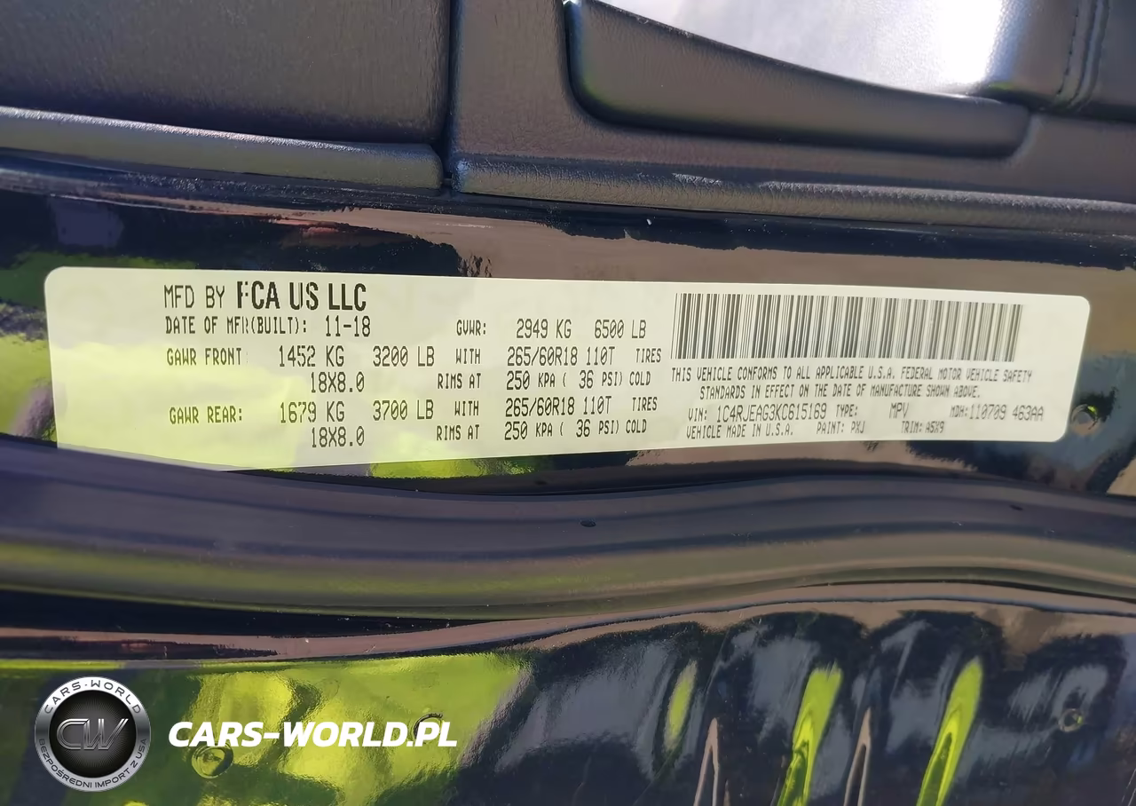 2019 Jeep Grand Cherokee Laredo E 4X2 VIN:1C4RJEAG3KC615169 - 9