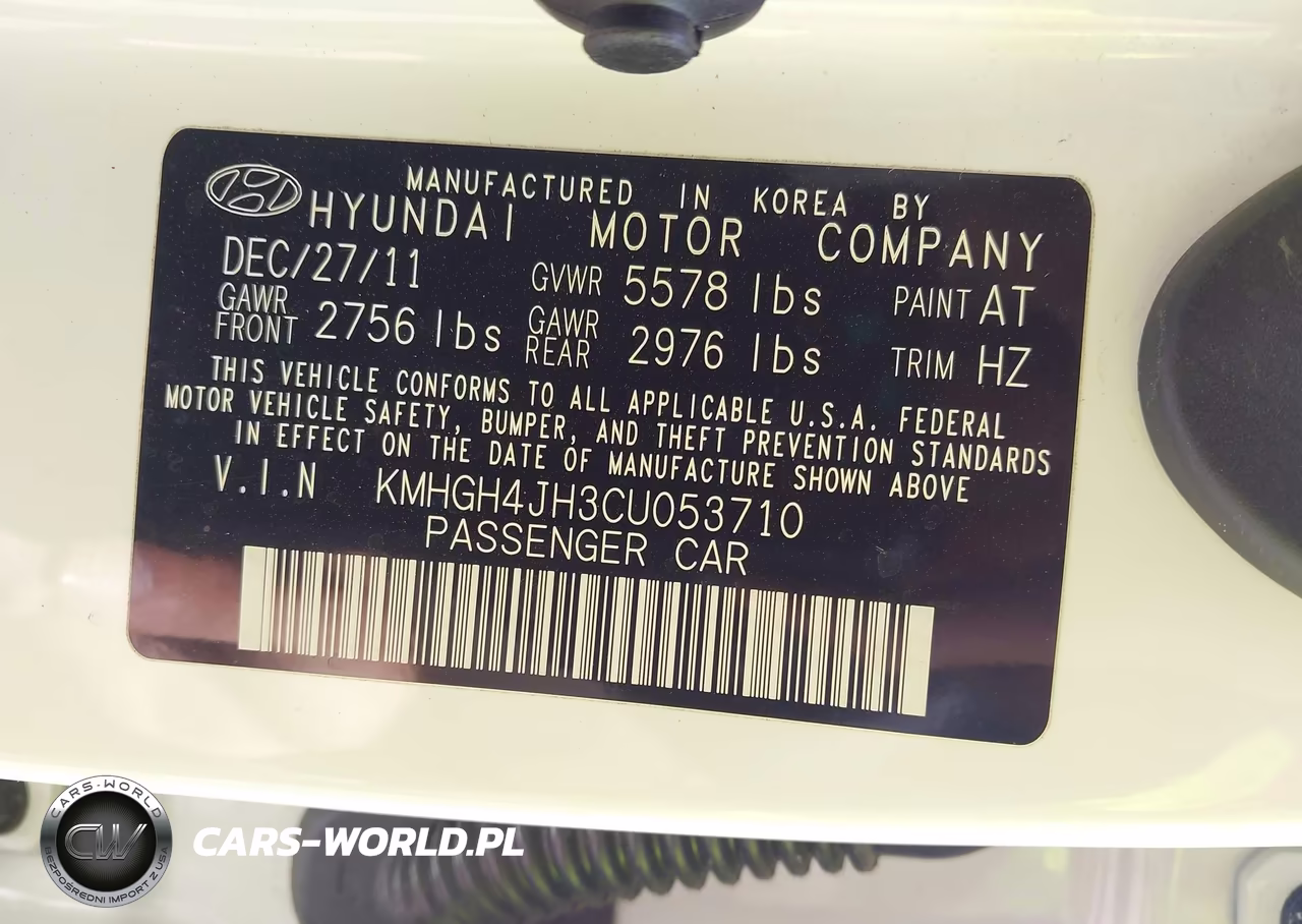 2012 Hyundai Equus Signature VIN:KMHGH4JH3CU053710 - 9
