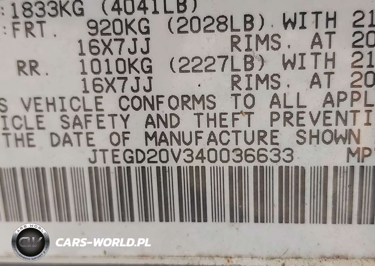 2004 Toyota Rav4 VIN:JTEGD20V340036633 - 9
