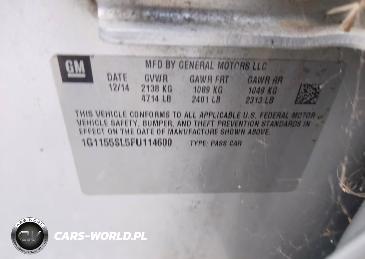 2015 Chevrolet Impala 1Lz VIN:1G1155SL5FU114600 - 9