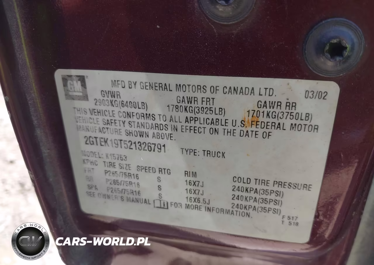 2002 GMC Sierra 1500 Sle VIN:2GTEK19T521326791 - 9