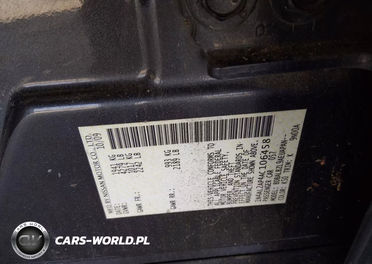 2010 Nissan Altima 2.5 S VIN:1N4AL2AP4AC106458 - 9
