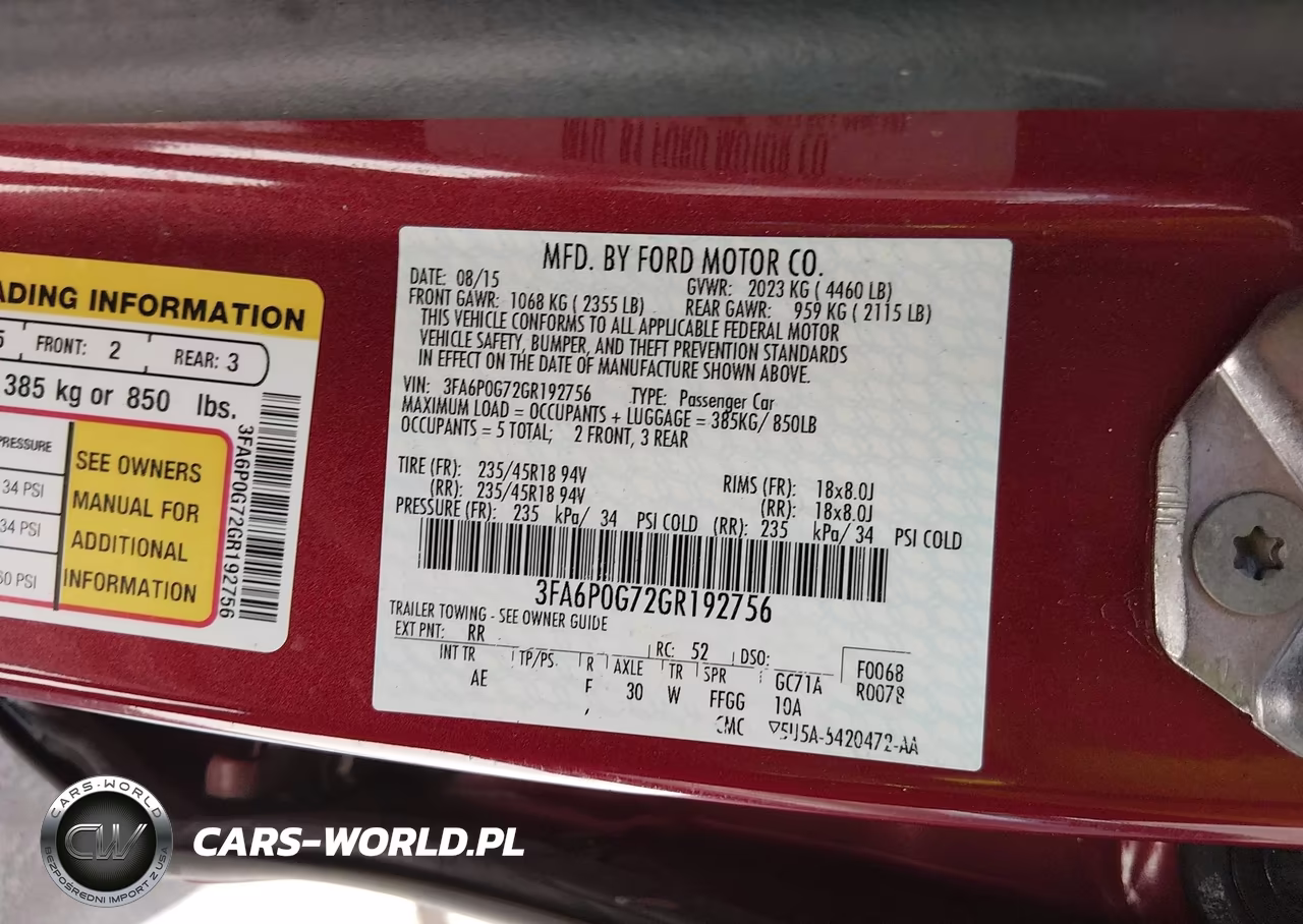 2016 Ford Fusion S VIN:3FA6P0G72GR192756 - 9
