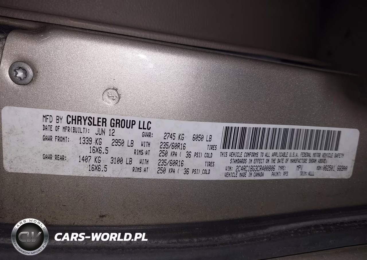 2012 Chrysler Town & Country Touring VIN:2C4RC1BG3CR400806 - 9