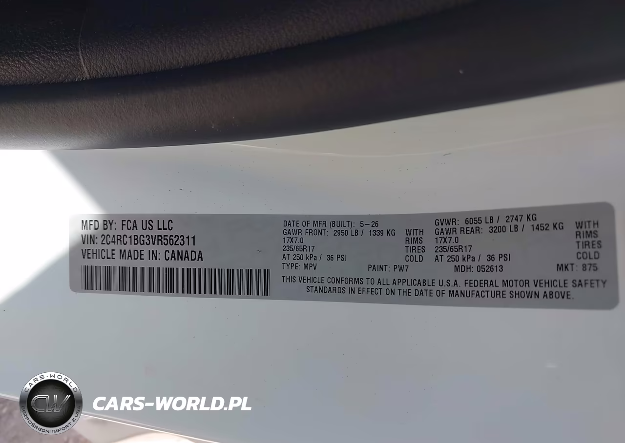 2027 Chrysler Pacifica VIN:2C4RC1BG3VR562311 - 9