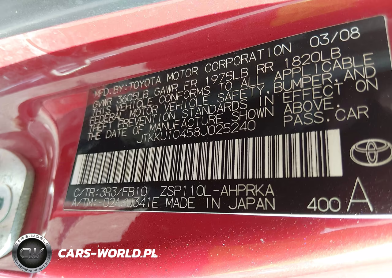 2008 Scion Xd VIN:JTKKU10458J025240 - 9