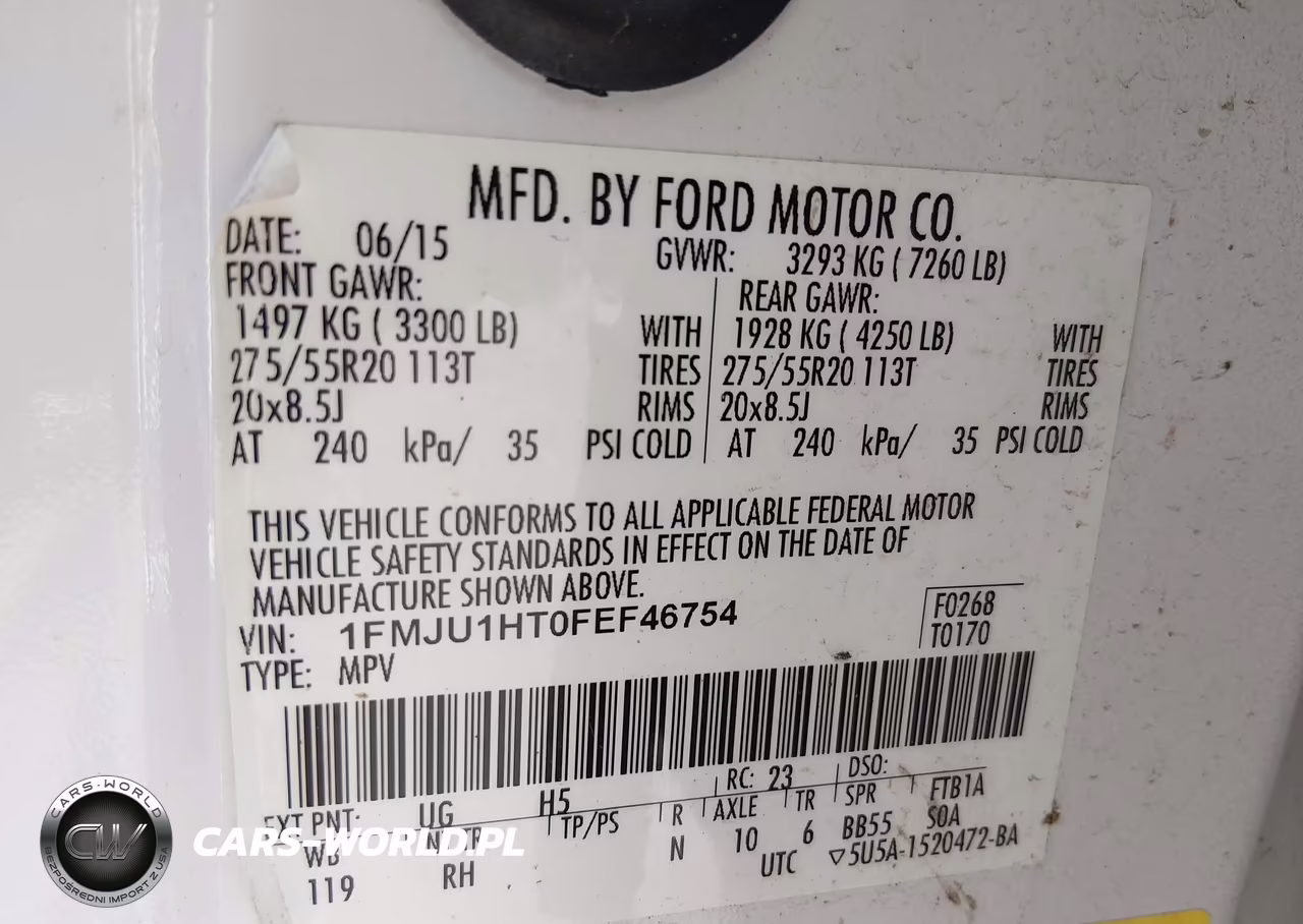 2015 Ford Expedition King Ranch VIN:1FMJU1HT0FEF46754 - 9