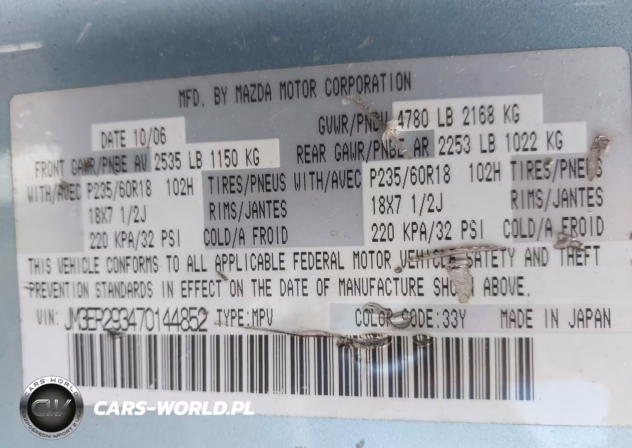 2007 Mazda Cx-7 Grand Touring VIN:JM3ER293470144852 - 9