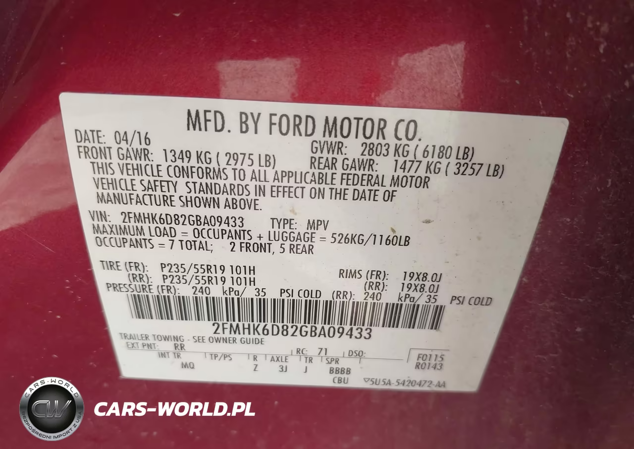 2016 Ford Flex Limited VIN:2FMHK6D82GBA09433 - 9