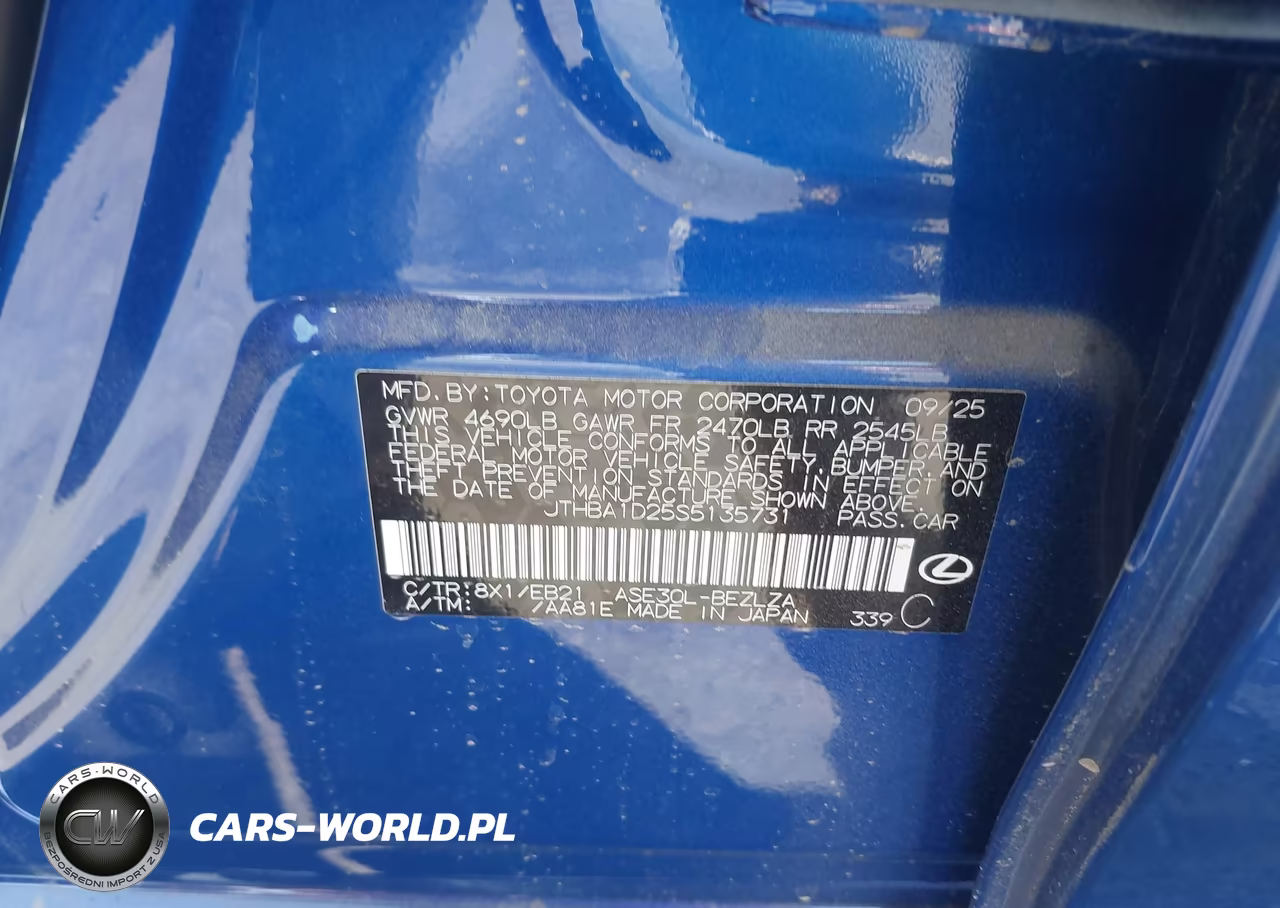 2025 Lexus Is 300 F Sport Design VIN:JTHBA1D25S5135731 - 9