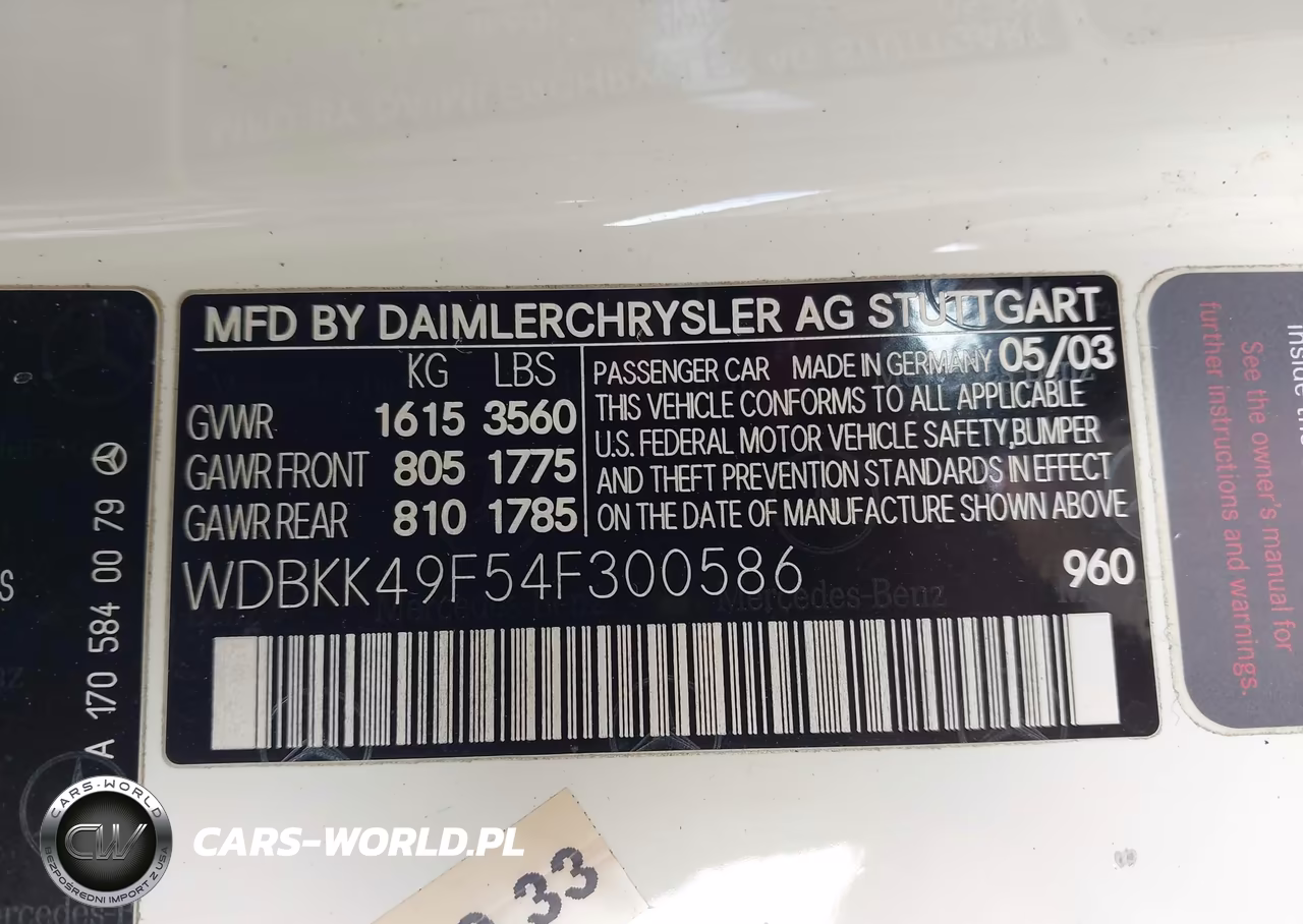 2004 Mercedes-Benz Slk 230 Kompressor VIN:WDBKK49F54F300586 - 9