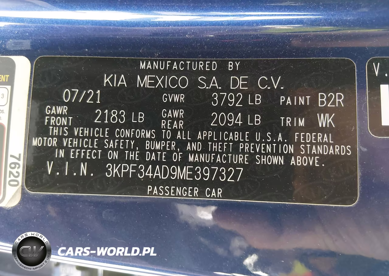 2021 Kia Forte Gt-Line VIN:3KPF34AD9ME397327 - 9