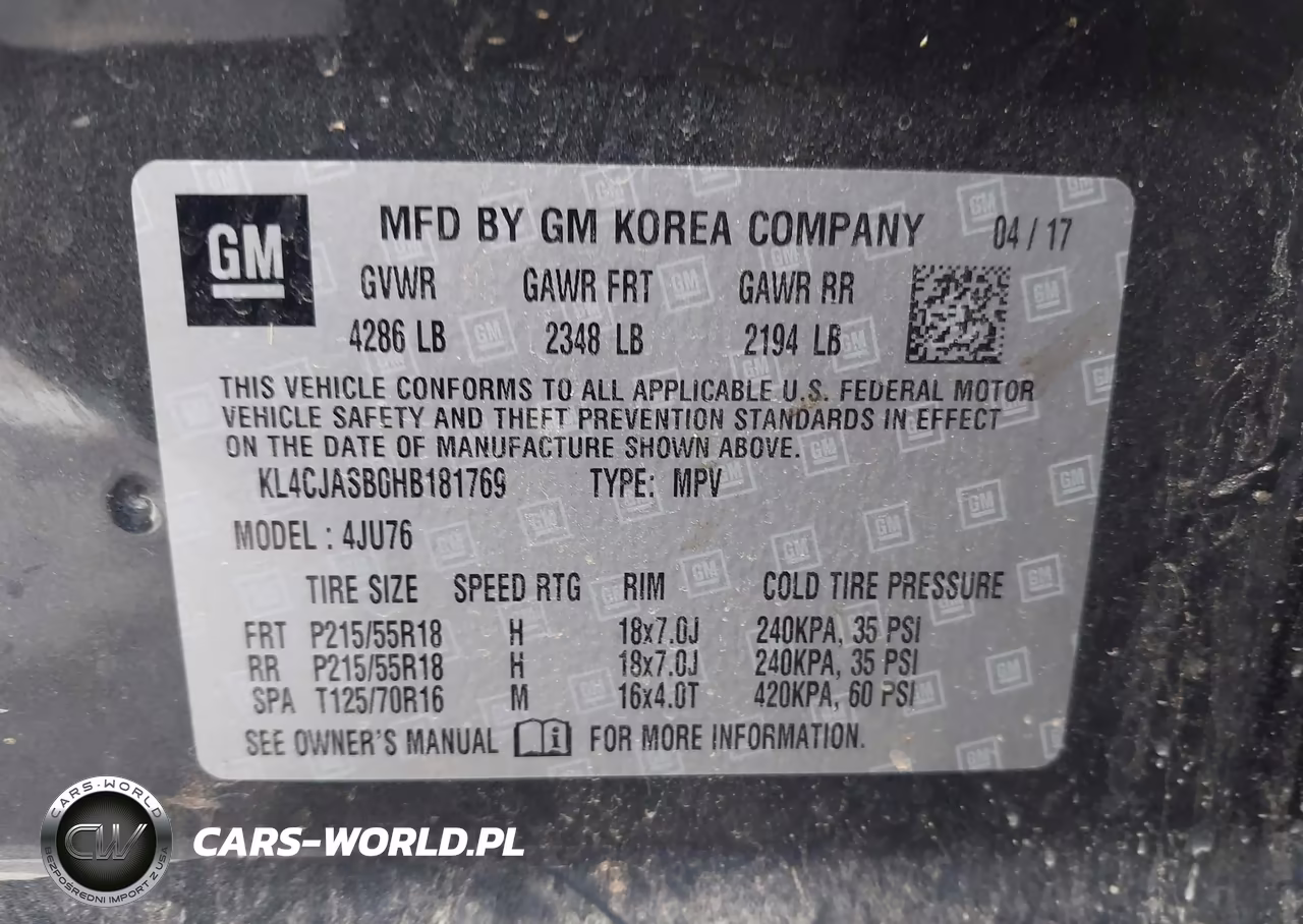 2017 Buick Encore Preferred VIN:KL4CJASB0HB181769 - 9