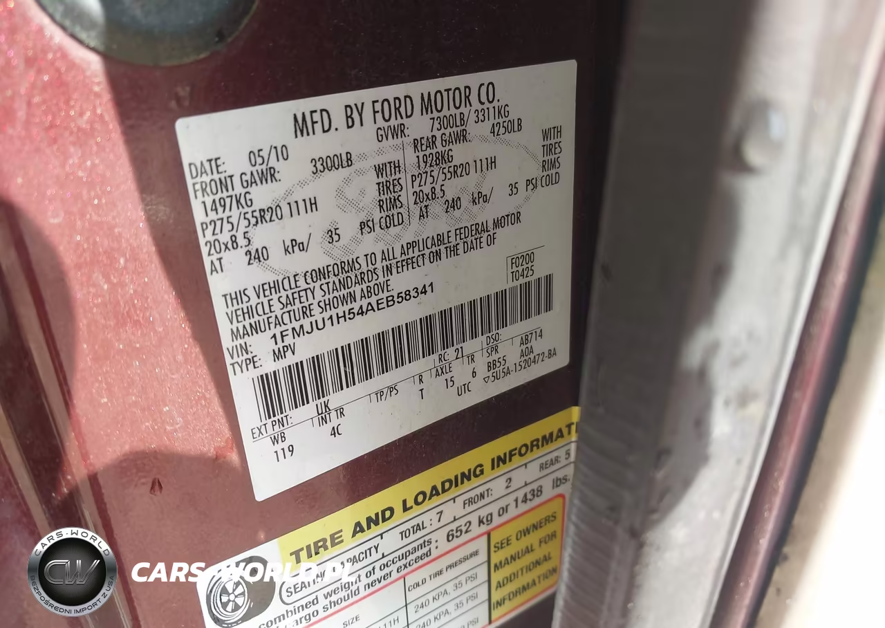 2010 Ford Expedition Eddie Bauer-King Ranch VIN:1FMJU1H54AEB58341 - 9