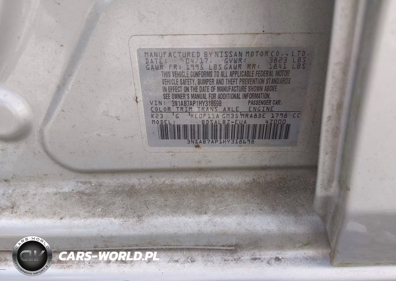 2017 Nissan Sentra S VIN:3N1AB7AP1HY318698 - 9