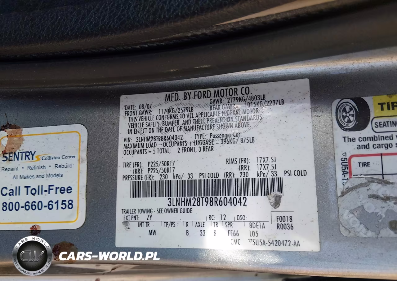 2008 Lincoln Mkz VIN:3LNHM28T98R604042 - 8