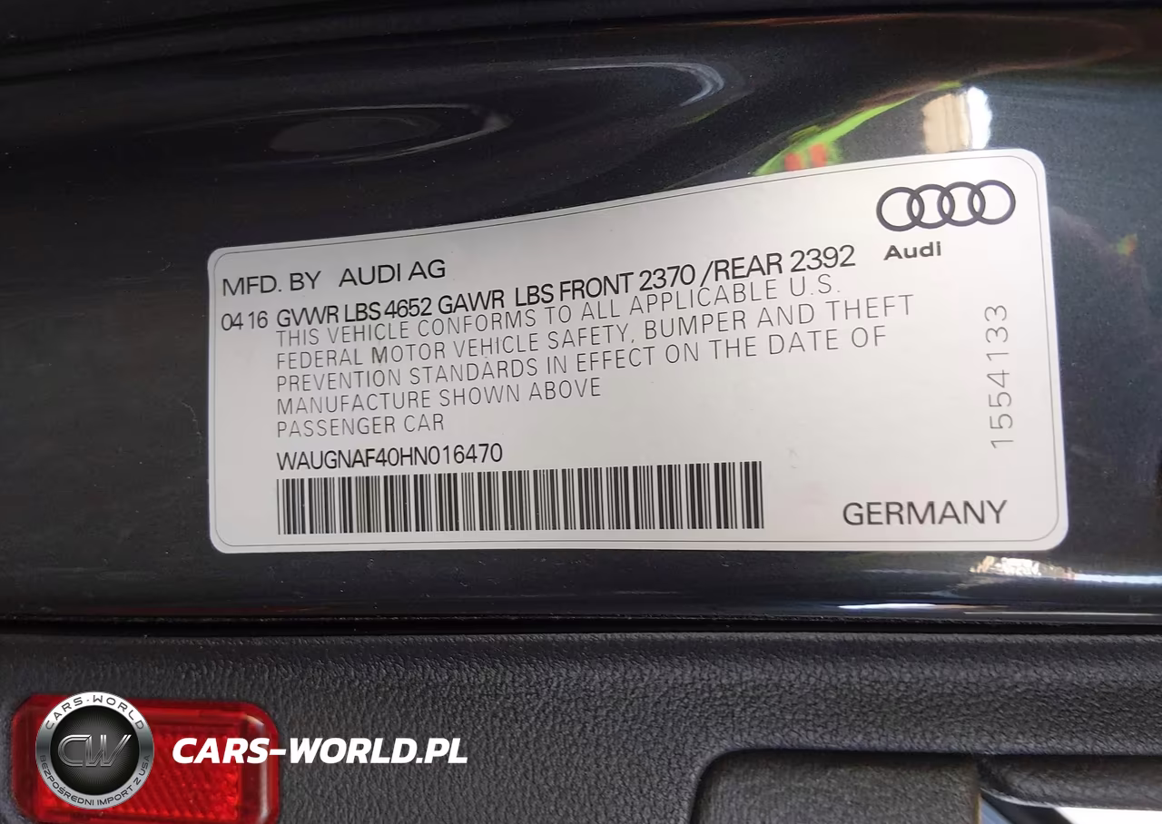 2017 Audi A4 Premium VIN:WAUGNAF40HN016470 - 9