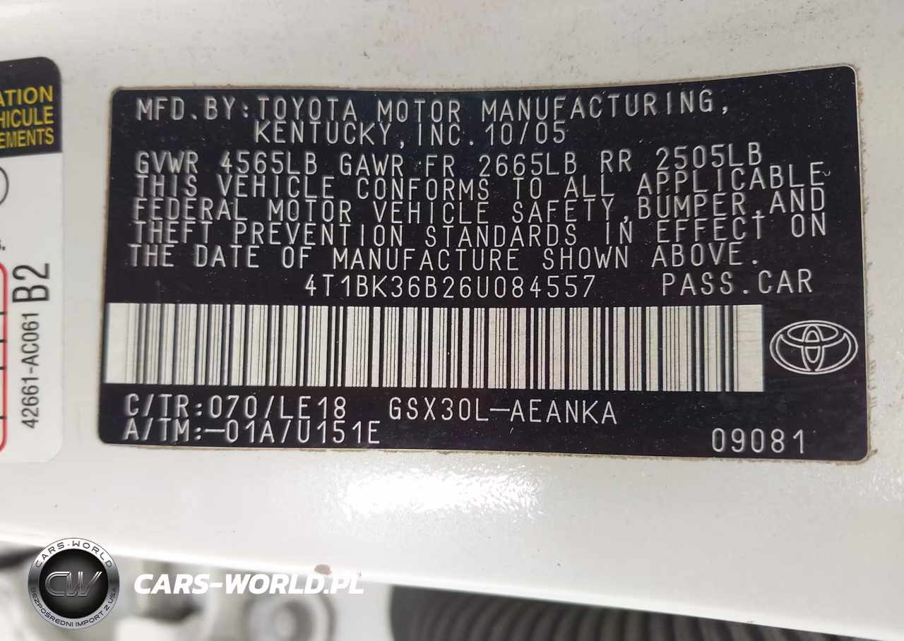 2006 Toyota Avalon Touring VIN:4T1BK36B26U084557 - 9