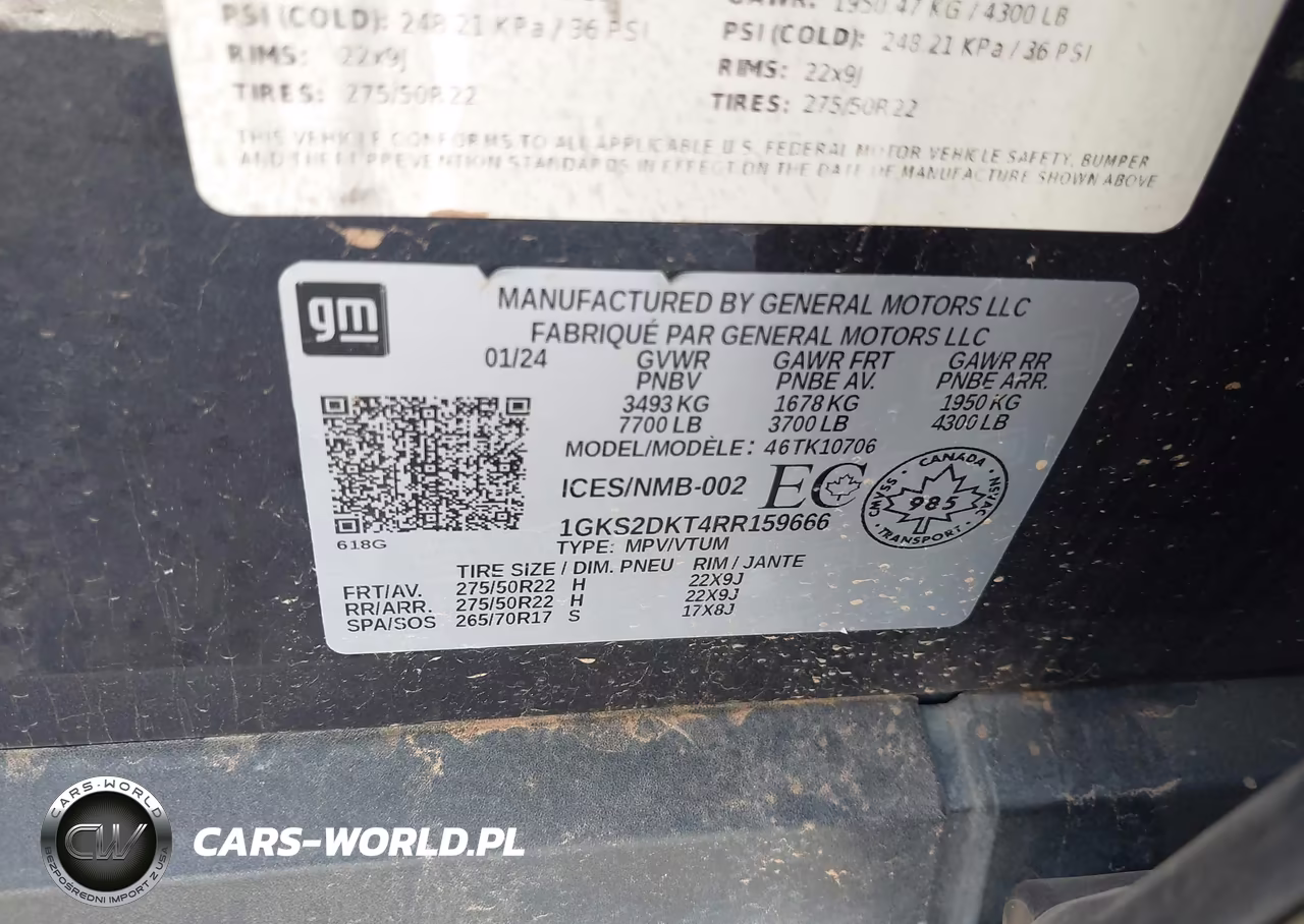 2024 GMC Yukon Denali VIN:1GKS2DKT4RR159666 - 9