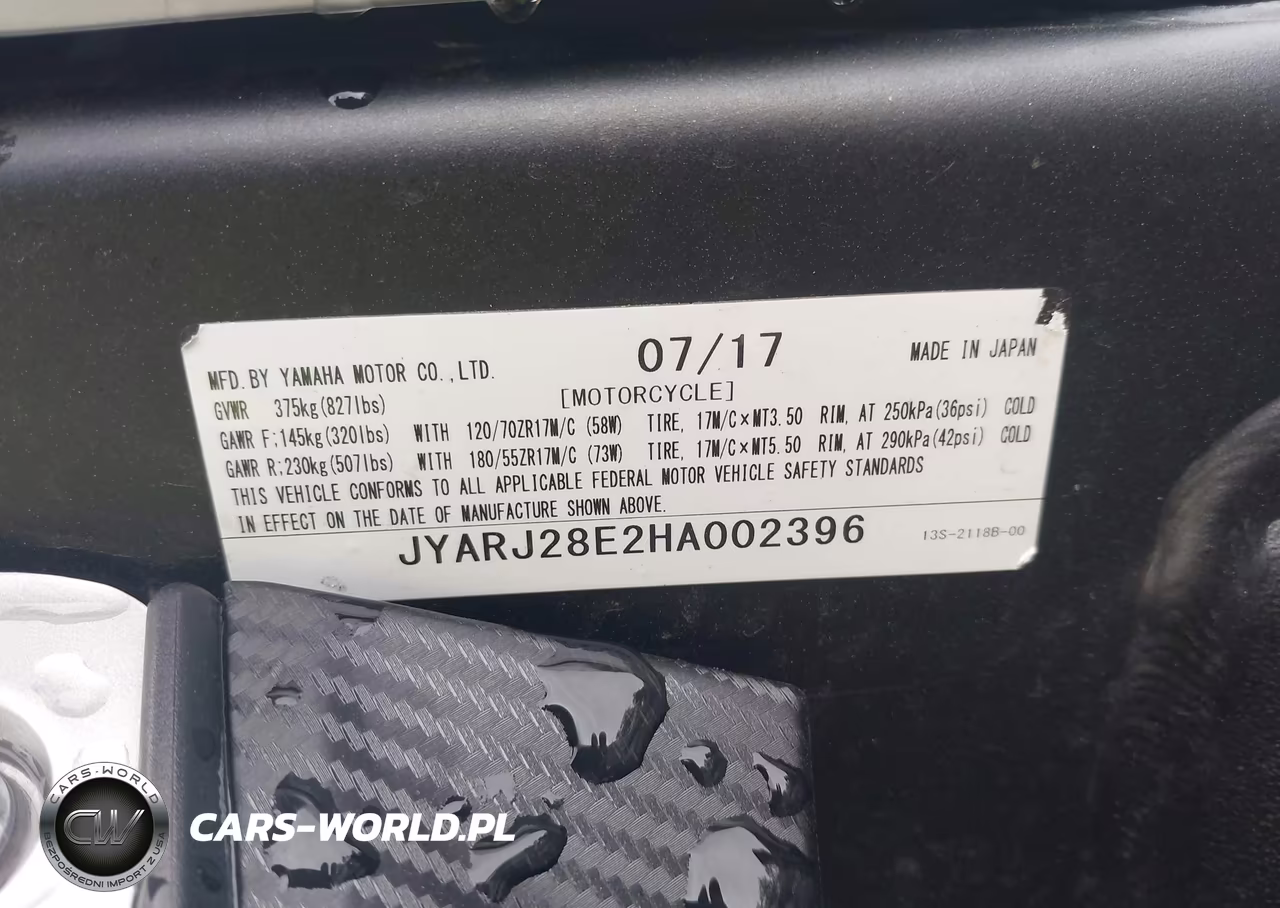2017 Yamaha Yzfr6 VIN:JYARJ28E2HA002396 - 10