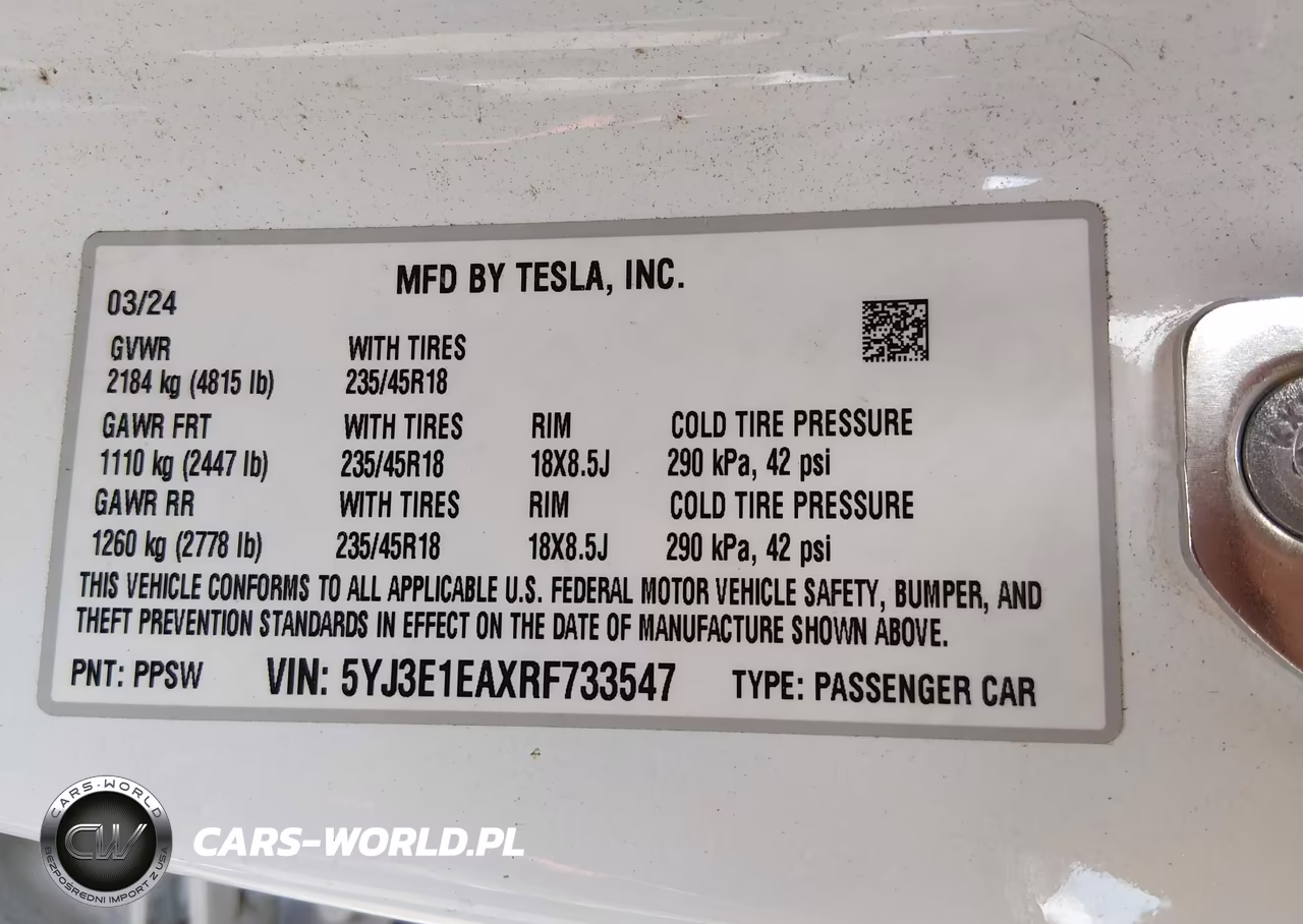 2024 Tesla Model 3 Long Range Dual Motor All-Wheel Drive-Rear-Wheel Drive VIN:5YJ3E1EAXRF733547 - 8