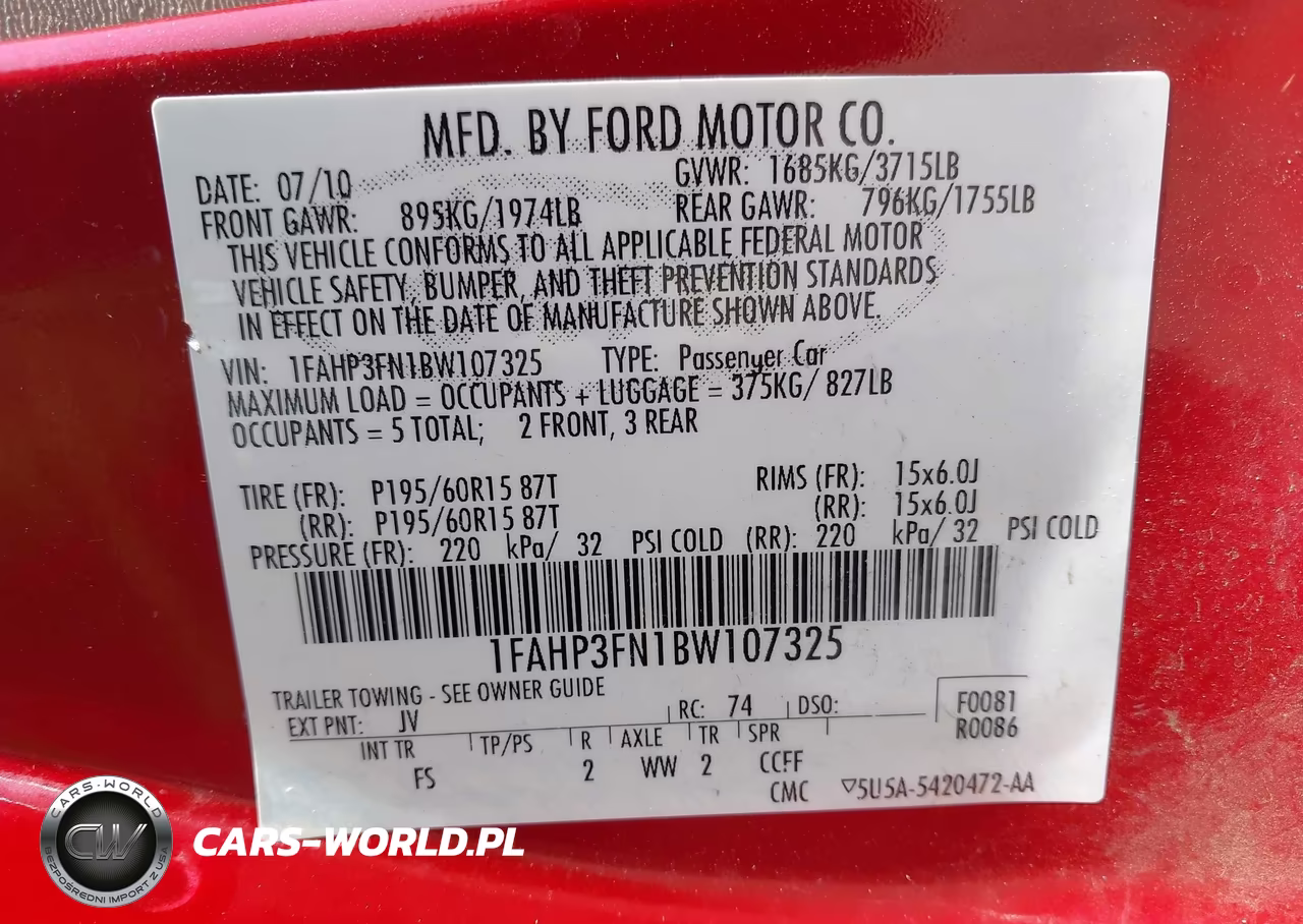 2011 Ford Focus Se VIN:1FAHP3FN1BW107325 - 9