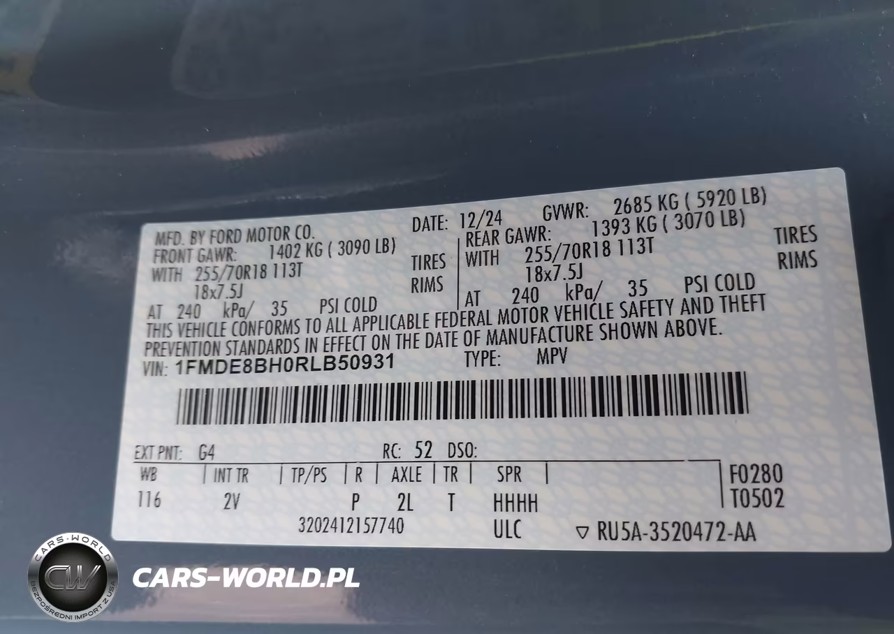 2024 Ford Bronco Outer Banks VIN:1FMDE8BH0RLB50931 - 9