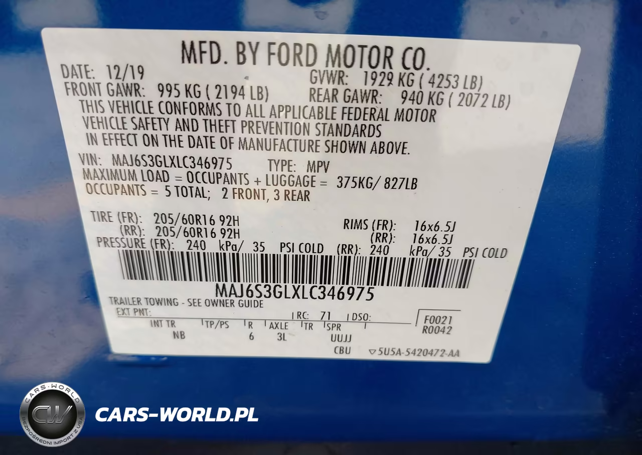 2020 Ford Ecosport Se VIN:MAJ6S3GLXLC346975 - 9
