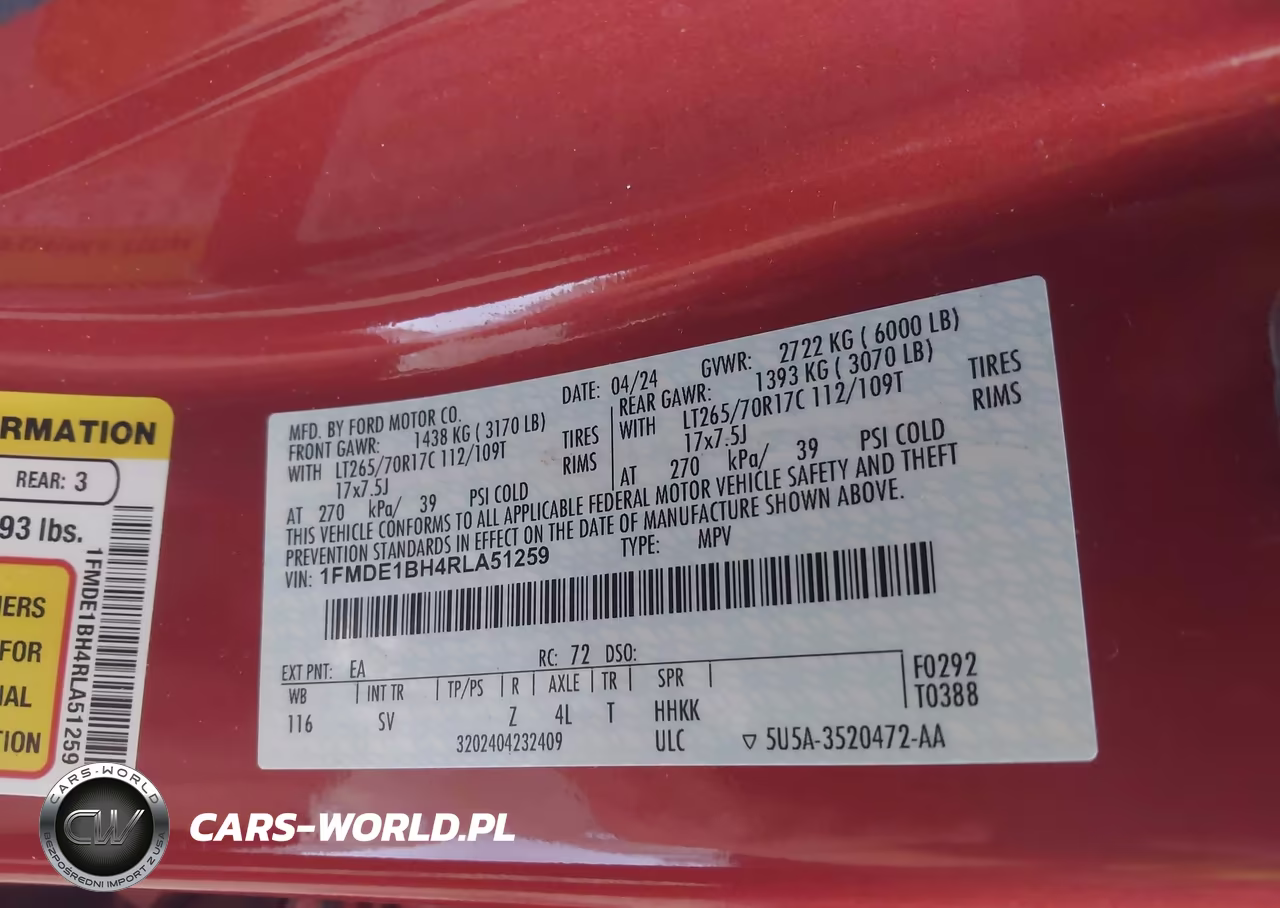 2024 Ford Bronco Black Diamond VIN:1FMDE1BH4RLA51259 - 9