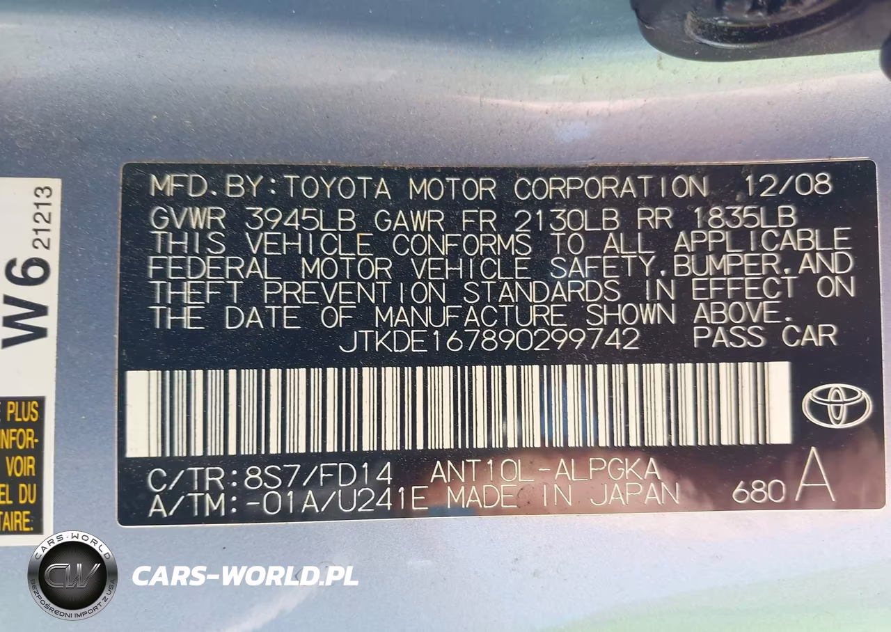 2009 Scion Tc VIN:JTKDE167890299742 - 9